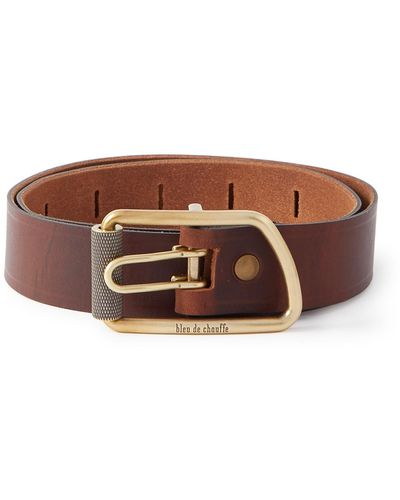 Bleu De Chauffe Maillon 3.5cm Leather Belt - Brown