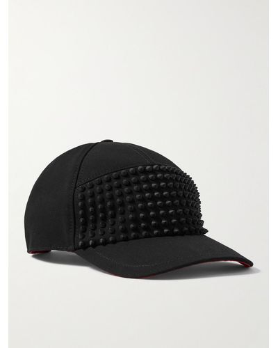 Christian Louboutin Spiked Cotton-canvas Hat - Black