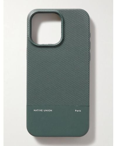 Native Union (re)classic Faux Leather Iphone 15 Pro Max Phone Case - Green
