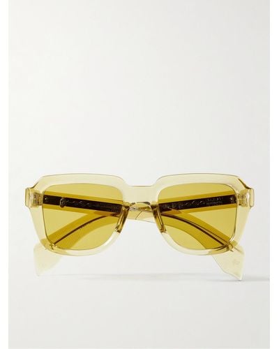 Jacques Marie Mage Hopper Goods Taos Sonnenbrille mit eckigem Rahmen aus Azetat - Gelb