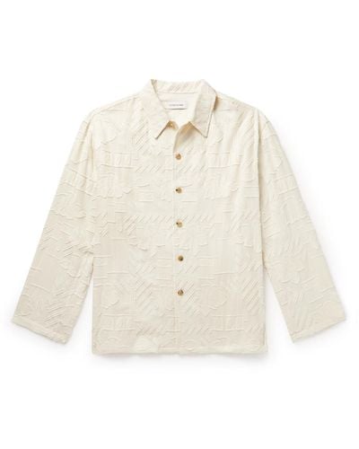 LE17SEPTEMBRE Cotton-jacquard Shirt - White