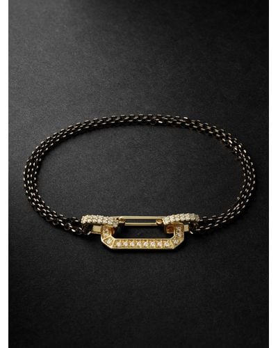 Eera Lucy Gold Diamond Bracelet - Black
