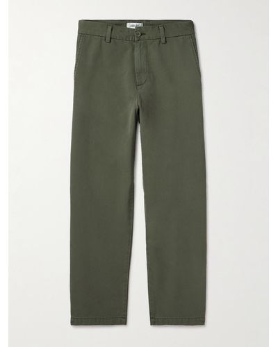 Agolde Pantaloni chino a gamba larga in twill di cotone Vinson - Verde