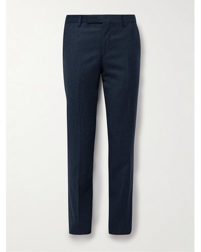 Paul Smith Slim-fit Wool And Cashmere-blend Flannel Suit Trousers - Blue