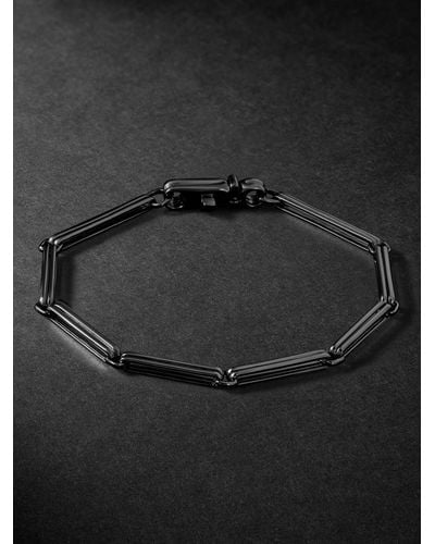 Fernando Jorge Sync Rhodium-plated Bracelet - Black