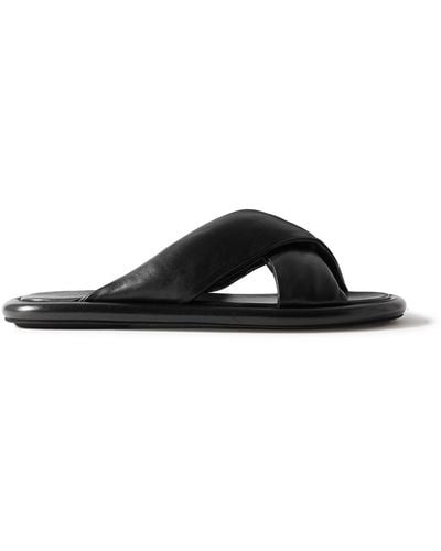 Officine Creative Estens Leather Sandals - Black