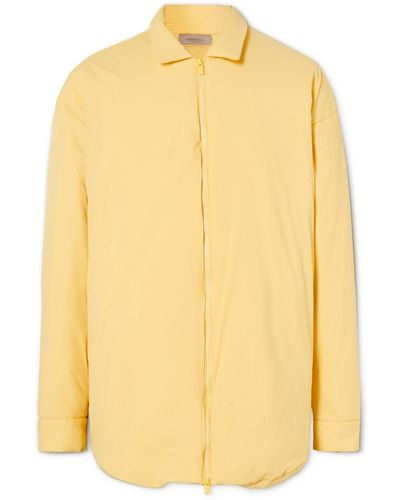 Fear Of God Logo-appliquéd Padded Shell Shirt Jacket - Yellow