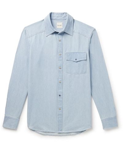 Paul Smith Cotton-chambray Western Shirt - Blue