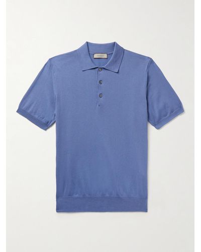Canali Cotton Polo Shirt - Blue