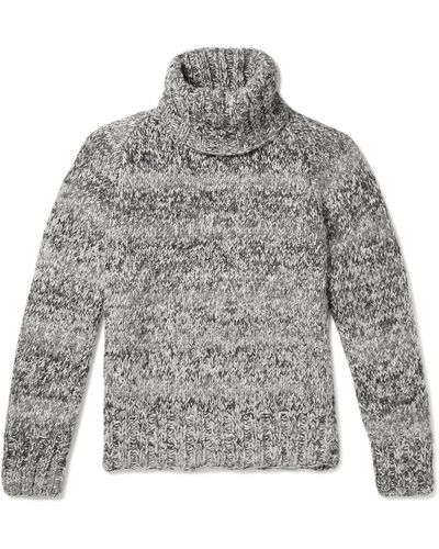 Chamula Merino Wool Rollneck Sweater - Gray
