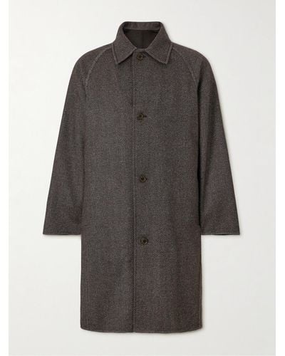STÒFFA Herringbone Wool Coat - Grey