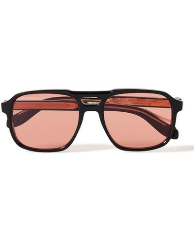 Cutler and Gross 1394 Aviator-style Acetate Sunglasses - Pink