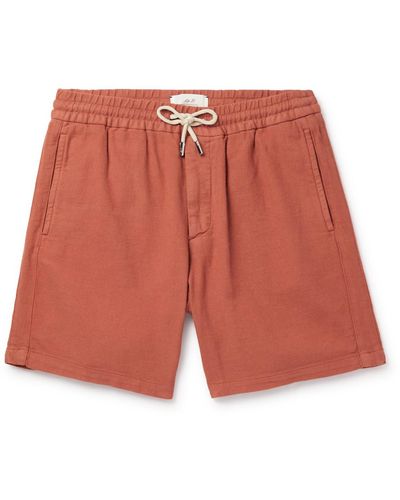 MR P. Straight-leg Garment-dyed Cotton-blend Jersey Drawstring Shorts - Red