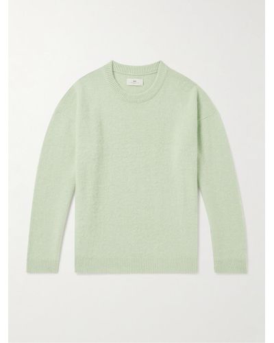 SSAM Brushed Cashmere Jumper - Green