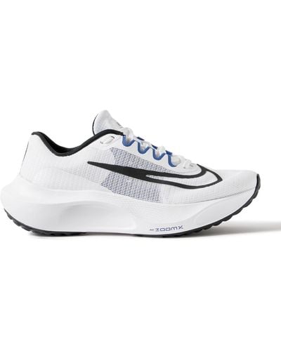 Nike Zoom Fly 5 Rubber-trimmed Mesh Sneakers - White