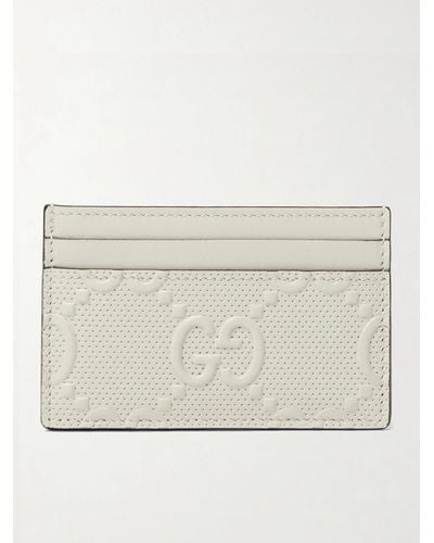 Gucci GG Tennis Logo-embossed Leather Cardholder - Multicolour