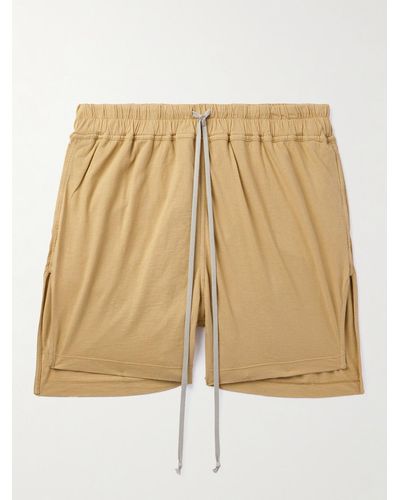 Rick Owens Shorts a gamba dritta in jersey di cotone con coulisse Phleg - Neutro