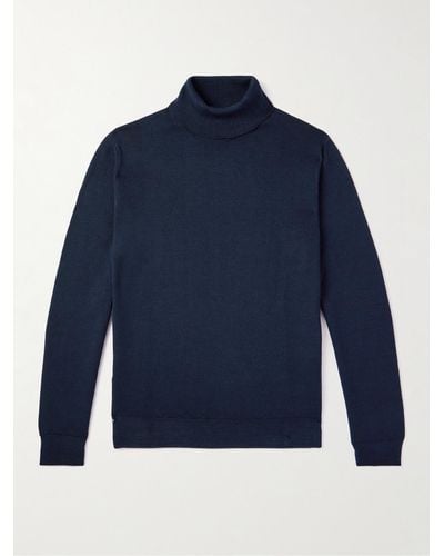 Boglioli Slim-fit Wool Rollneck Sweater - Blue