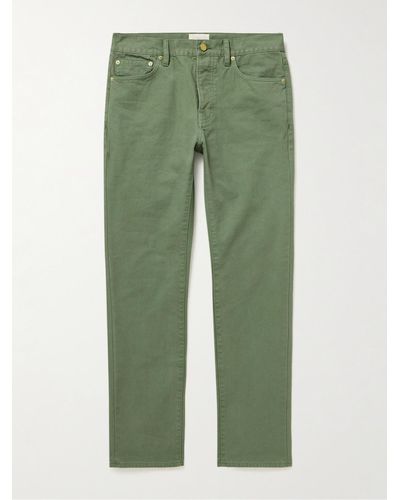 Sid Mashburn Pantaloni a gamba dritta in tela di cotone - Verde
