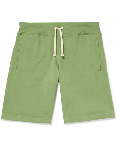 Beams Plus Straight-leg Cotton-jersey Drawstring Shorts - Green