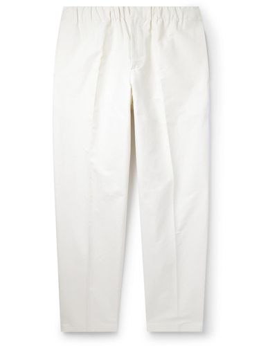 Jil Sander Straight-leg Cotton Pants - White