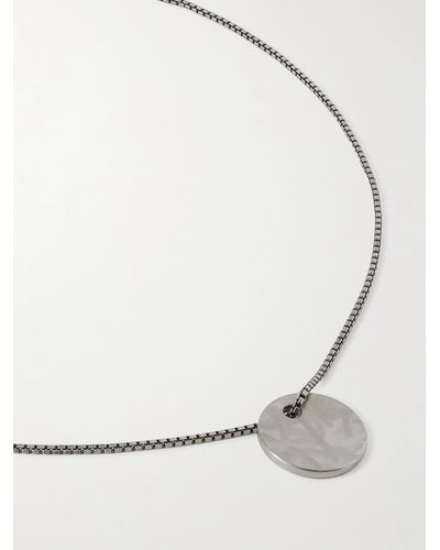 Alice Made This Dog Tag Sterling Silver And Stainless Steel Necklace - Natural
