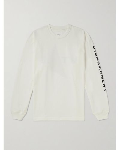 WTAPS Printed Cotton-jersey T-shirt - Natural