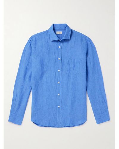 Hartford Paul Linen Shirt - Blue