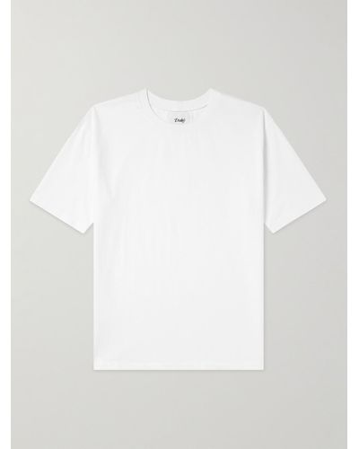 Drake's Hiking Cotton-jersey T-shirt - White