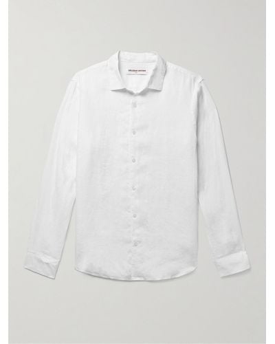 Orlebar Brown Camicia in lino Giles - Bianco