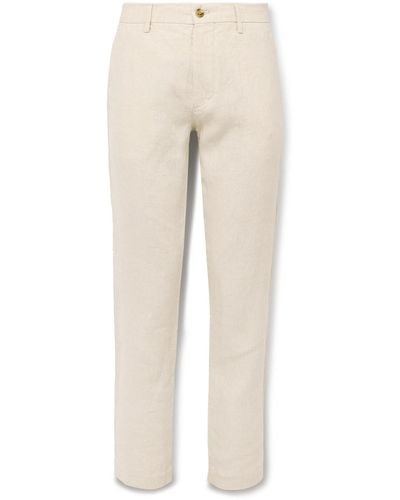 NN07 Theo 1454 Tapered Linen Pants - Natural