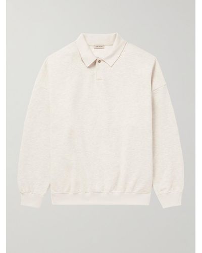 Fear Of God Eternal Cotton-blend Jersey Polo Shirt - Natural