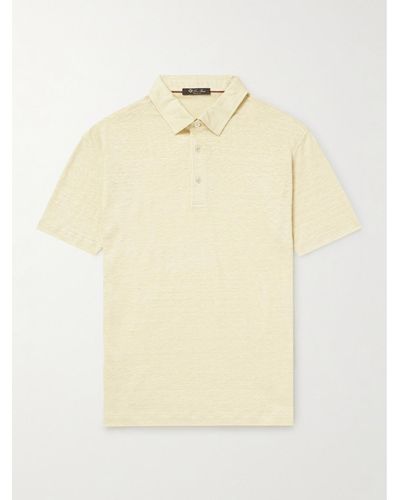 Loro Piana Linen-jersey Polo Shirt - Natural