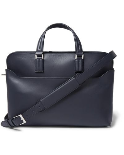 Loro Piana Leather Briefcase - Blue