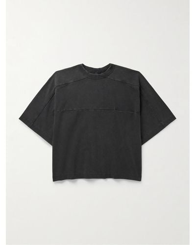 Entire studios Panelled Organic Cotton-jersey T-shirt - Black
