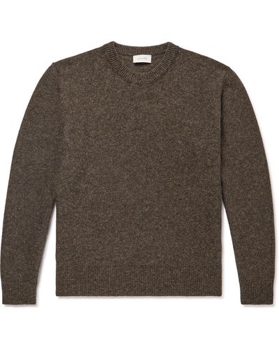 Lemaire Shetland Wool Sweater - Brown