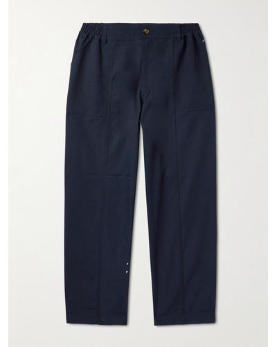Pop Trading Co. Straight-leg Canvas Trousers - Blue