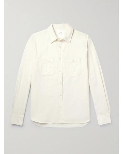 MR P. Organic Cotton-chambray Shirt - Natural