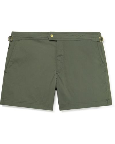 Tom Ford Straight-leg Short-length Swim Shorts - Green