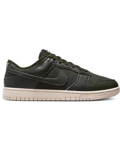 Nike Dunk Low Retro Prm Nbhd Leather-trimmed Canvas Sneakers - Black