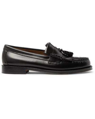 G.H. Bass & Co. Weejuns Layton Kiltie Moc Ii Leather Tasseled Loafers - Black