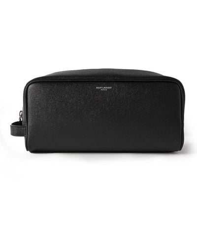 YSL BLACK TOILETRY SHAVE WASH BAG MENS TOILETRY TRAVEL POUCH FOR
