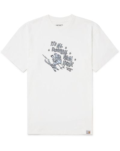 Carhartt Printed Cotton-jersey T-shirt - White