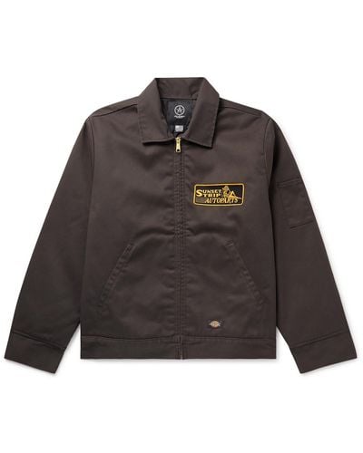 Local Authority Dickies® Sunset Strip Autoparts Appliquéd Padded Drill Jacket - Brown