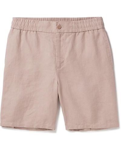Orlebar Brown Cornell Slim-fit Linen Shorts - Pink