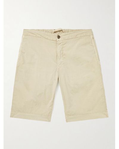 Incotex Slim-fit Cotton-blend Bermuda Shorts - Natural