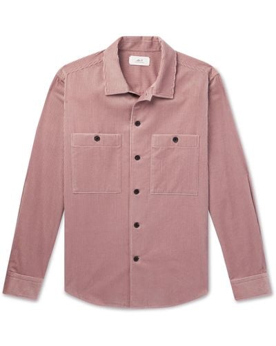 MR P. Cotton And Cashmere-blend Corduroy Overshirt - Pink
