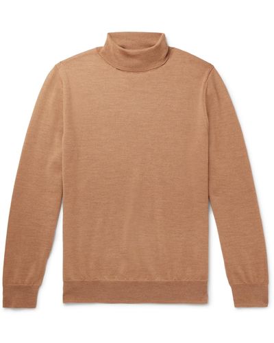 A.P.C. Dundee Merino Wool Rollneck Sweater - Natural