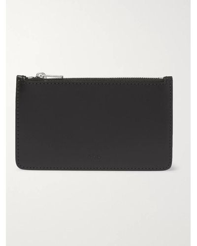 A.P.C. Walter Leather Zipped Cardholder - Black