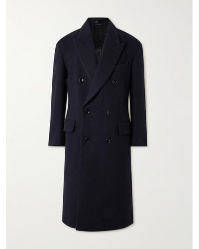 Tom Ford Oversized Double-breasted Wool Coat - Blue